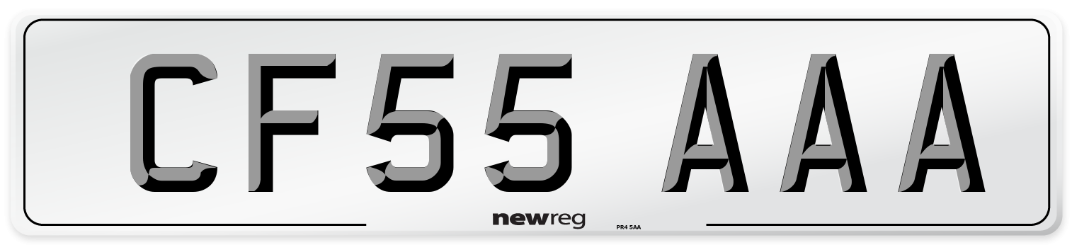 CF55 AAA Number Plate from New Reg